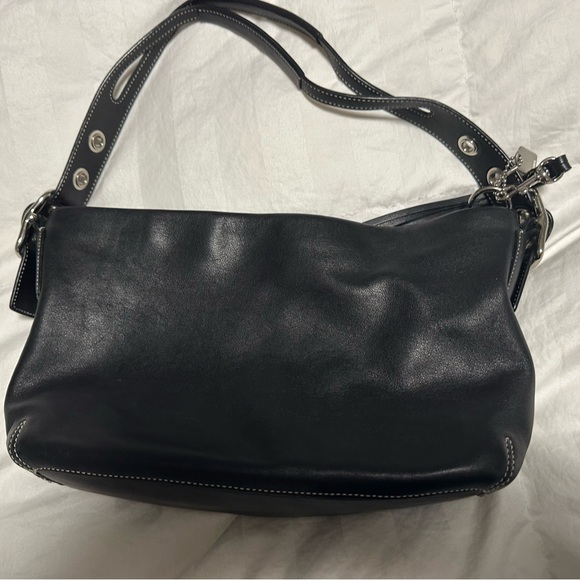 Coach Black Leather Shoulder Bag - Picture 11 of 15
